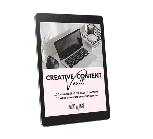 DBS Creative Content Vault 100 hooks + 90 days of content